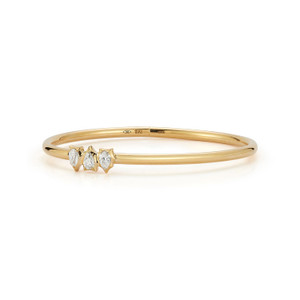 *SPECIAL ORDER* Jade Trau 18K Yellow Gold Envoy Cluster Plié Bangle *SPECIAL ORDER* Jade Trau 18K Yellow Gold Envoy Cluster Plié Bangle