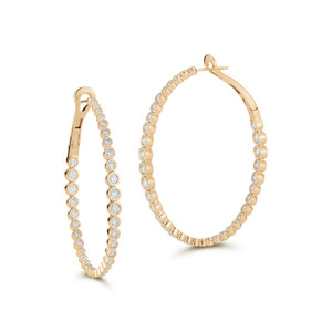 *SPECIAL ORDER* Walters Faith Classic 18K Gold Bezel Set Diamond Oval Hoop Earrings *SPECIAL ORDER* Walters Faith Classic 18K Gold Bezel Set Diamond Oval Hoop Earrings