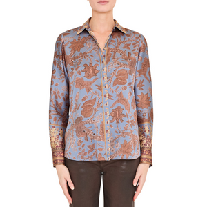 Kobi Halperin Hallow Print Blouse in Skyline Multi Kobi Halperin Hallow Print Blouse in Skyline Multi