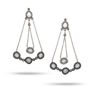 *SHOP & SIP EVENT* COOMI Sterling Silver Long Diamond Earrings *SHOP & SIP EVENT* COOMI Sterling Silver Long Diamond Earrings