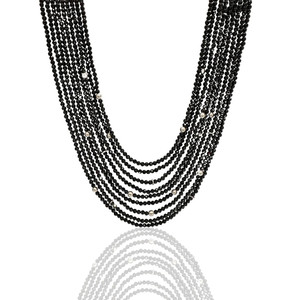 *SHOP & SIP EVENT* COOMI Black Spinel Sterling Silver Layered Necklace *SHOP & SIP EVENT* COOMI Black Spinel Sterling Silver Layered Necklace
