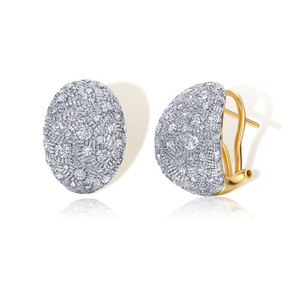 Graziela Gems 18K Yellow Gold Diamond Bahia Statement Earrings Graziela Gems 18K Yellow Gold Diamond Bahia Statement Earrings