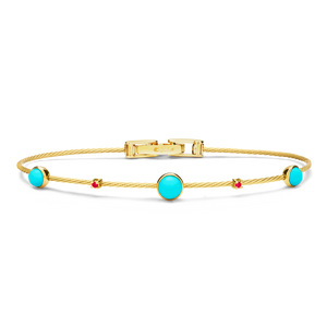 Paul Morelli 18K Yellow Gold Unity Cabochon Wire Bracelet Paul Morelli 18K Yellow Gold Unity Cabochon Wire Bracelet
