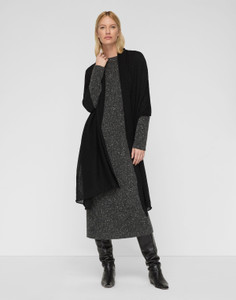 Lafayette 148 New York Metallic Fine Gauge Cashmere Scarf in Black Metallic Lafayette 148 New York Metallic Fine Gauge Cashmere Scarf in Black Metallic