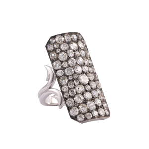 *RESERVE TODAY* Sylva & Cie. 18K White Gold Long Old Euro Ten Table Ring, Size 7 1/2 *RESERVE TODAY* Sylva & Cie. 18K White Gold Long Old Euro Ten Table Ring, Size 7 1/2