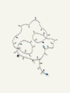 Tamara Comolli 18K White Gold MIKADO in 'Ocean' with Diamond Pavé Necklace, 100cm Tamara Comolli 18K White Gold MIKADO in 'Ocean' with Diamond Pavé Necklace, 100cm