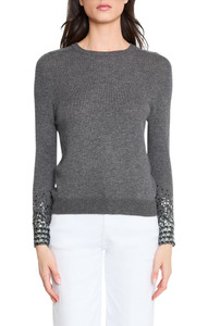 Kobi Halperin Lainey Sequin Sweater in Grey