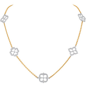 Gumuchian 18K Yellow/White Gold Diamond Small Multi Motif Necklace, 18"