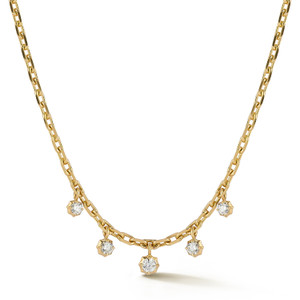 *VIRTUAL TRUNK SHOW* Jade Trau Small Sophisticate Hanging Diamond Necklace, 18" 