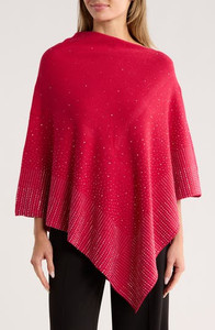 *RESERVE TODAY* Augustina's Embellished Poncho in Red