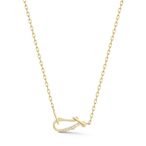 Jade Trau 18K Yellow Gold Diamond Lola Necklace, 20"