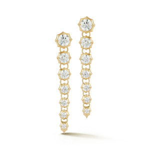 Jade Trau 18K Yellow Gold 7 Stone Sophisticate Drop Earrings
