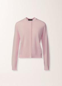 Fabiana Filippi Wool and Cotton Cardigan in Lilac Pink