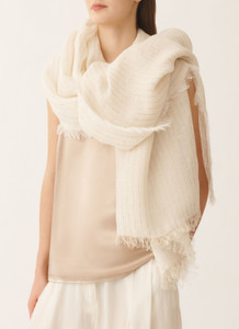 Fabiana Filippi Linen Stole with Sequins in Butter
