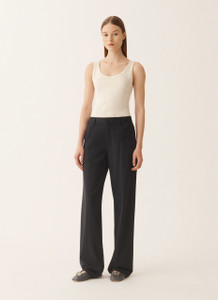 Fabiana Filippi Milano Jersey Pants in Midnight Blue, Size 48