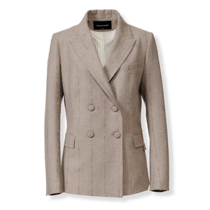 *VIRTUAL TRUNK SHOW* Fabiana Filippi Pinstripe Flannel Double Breasted Blazer