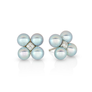 *SHOP & SIP EVENT* Paul Morelli Sequence Pearl & Diamond Stud Earrings
