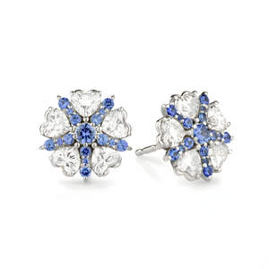 *SHOP & SIP EVENT* Paul Morelli Diamond & Blue Sapphire Heart Studs