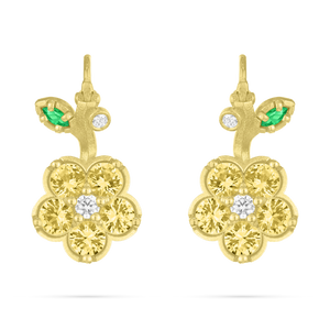 *SHOP & SIP EVENT* Paul Morelli Wild Child Drop Earrings on a Wire with Yellow Sapphires (11.5mm)