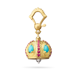 *SHOP & SIP EVENT* Paul Morelli Raja Meditation Bell (Turquoise/Ruby), 9.5mm