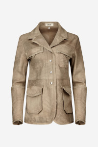 Jakett New York Meryl Distressed Vintage Leather Jacket in Brindle