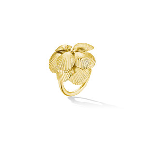 Cadar 18K Yellow Gold Shell Charm Ring