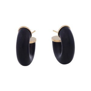 *RESERVE TODAY* Sidney Garber Ebony Tubular Hoop Earrings