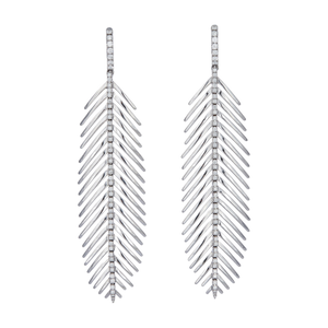 *RESERVE TODAY* Sidney Garber Feathers That Move Earrings with Diamond Spine