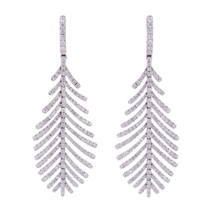 *RESERVE TODAY* Sidney Garber Plume Earrings with Diamond Pavé