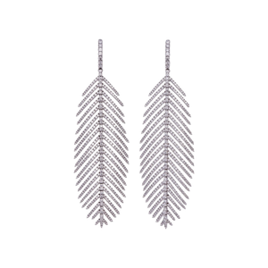 *RESERVE TODAY* Sidney Garber Feathers That Move Earrings with Diamond Pavé