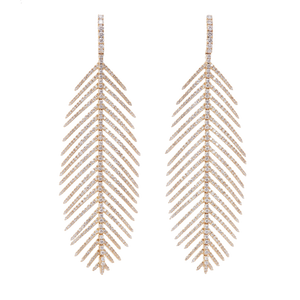 *RESERVE TODAY* Sidney Garber Feathers That Move Earrings with Diamond Pavé