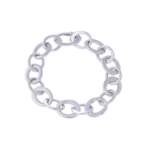 Sidney Garber 18K White Gold Crescent Link Bracelet, 7.5"