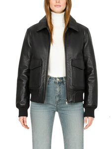 *RESERVE TODAY*Augustina's Arch Leather Jacket in Black