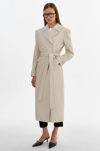 *ORDER TODAY* LAMARQUE Iolanthe Faux Leather Trench Coat in Bone