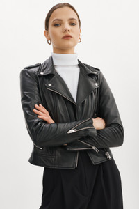 *ORDER TODAY* LAMARQUE Donna Iconic Leather Biker Jacket in Black