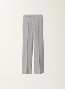 Fabiana Filippi Pied De Poule Straight Leg Trousers in White/Black/Stone, Size 42