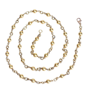 *RESERVE TODAY* Sylva & Cie. 18K Yellow Gold Ball Necklace, 28"