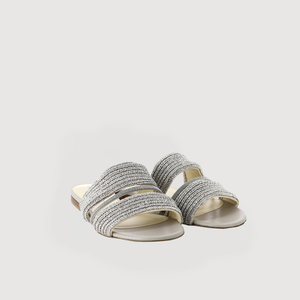 Fabiana Filippi Double Band Embellished Sandals, Size 37