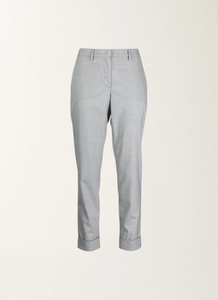 Fabiana Filippi Cropped Tapered Leg Cuffed Pants in Rock, Size 38