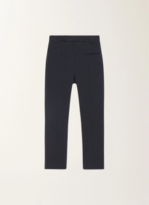 Fabiana Filippi Cotton Skinny Trousers in Blue Ink, Size 42