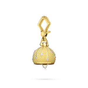 Paul Morelli 18K Yellow Gold Sequence Diamond Meditation Bell, 12mm