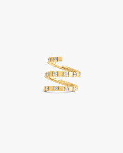 Ashaha Shiraz Yellow Gold Diamond Snake Ring