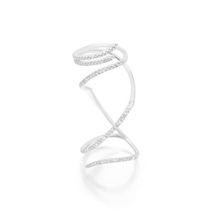 Graziela 18K White Gold & Diamond Mega Swirl Ring