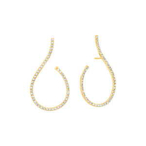 Graziela 18K Yellow Gold Diamond Mega Swirl Earrings