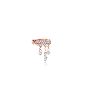Graziela 18K Rose Gold Floating Diamond Cartilage Cuff