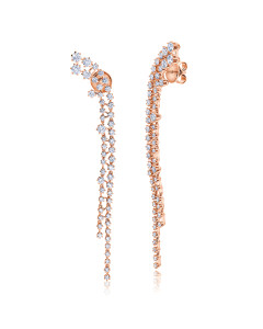 Graziela 18K Rose Gold Floating Diamond Drop Earrings