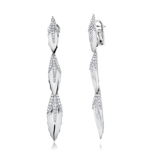 Graziela 18K White Gold Árvore Detachable Diamond Drop Earrings