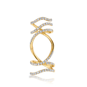 Graziela 18K Yellow Gold Rio Diamond Mega Swirl Ring