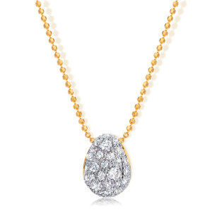 Graziela 18K Yellow Gold Diamond Bahia Pendant & Necklace, 18"