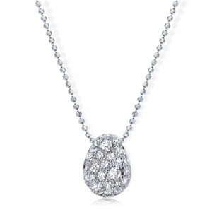 Graziela 18K White Gold Diamond Bahia Pendant & Necklace, 18"